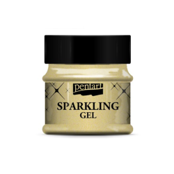 Sparkling gel (ιριδίζουσα πάστα) 50 ml, Pentart, Transparent Silver